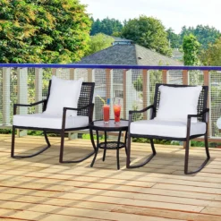 Outsunny Tuinset 7-delig Schommelstoel Set Zitgroep Met Kussens Rotan Bruin 863-030 -Tuinwereld Verkoop 1200x1200 692