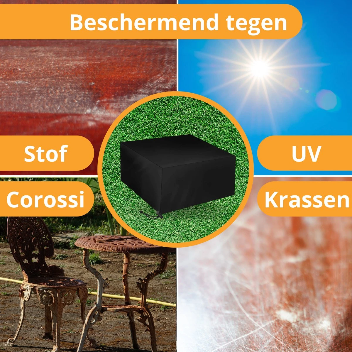 Beschermhoes Tuinmeubelen - Tuintafel - Loungeset - Tuinset - 213x132x74 Cm 7 Beschermhoes Tuinmeubelen - Tuintafel - Loungeset - Tuinset - 213x132x74 Cm - Afbeelding 7