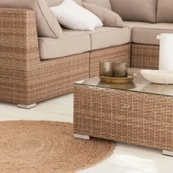 Premium Loungeset - VITTORIA - Rond Wicker– 5 Plaatsen, Naturel/beige -Tuinwereld Verkoop 1200x1200 784