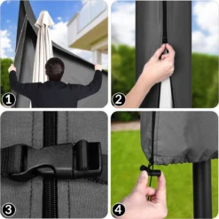 Kingsleeve Parasolhoes Tot Ø 330cm - Weerbestendig Robuust - Grijs 18 Kingsleeve Parasolhoes Tot Ø 330cm - Weerbestendig Robuust - Grijs -Tuinwereld Verkoop 1200x1200 79