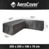 Aerocover Loungesethoes - L-vorm - L 255 X L 255 X B 100 X H 70 Cm