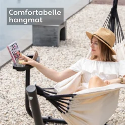 Vita5 Hangmat Met Standaard – 2 Persoons – Incl. Bekerhouder – 205kg Draaggewicht – Beige/Wit 23 Vita5 Hangmat Met Standaard – 2 Persoons – Incl. Bekerhouder – 205kg Draaggewicht – Beige/Wit -Tuinwereld Verkoop 1200x1200 968