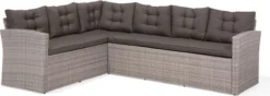 Beliani VITERBO - Loungeset Voor 8 - Grijs - PE Rotan -Tuinwereld Verkoop 1200x429