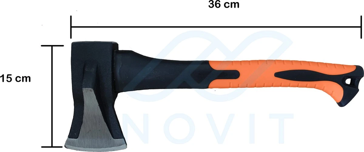 Novit Kloofbijl 1kg - Bijl Met Fiber Handvat - Handbijl - Hakbijl 6 Novit Kloofbijl 1kg - Bijl Met Fiber Handvat - Handbijl - Hakbijl - Afbeelding 6