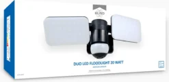 ELRO LF70 Duo LED Buitenlamp Met Bewegingssensor – 2x 10W – 1200LM – IP54 Waterdicht - Zwart -Tuinwereld Verkoop 1200x590 2