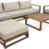 Alice's Garden Loungeset Mendoza - Acacia - 5 Plaatsen - Beige