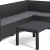 Keter Marie Hoek Loungeset Met Orlando Tafel - 6 Personen - Antraciet