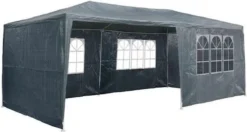 MaxxGarden Partytent - Paviljoen - 3x6m - Incl. Zijwanden - Waterdicht - Antraciet