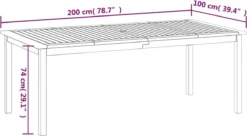 Prolenta Premium - Tuintafel 200x100x74 Cm Massief Acaciahout -Tuinwereld Verkoop 1200x659