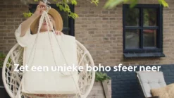 Vita5 Macramé Hangstoel - Voor Binnen En Buiten - Zonder Standaard - Incl. Kussen, Boekenvak En Beschermhoes - Tot 150kg - Grijs 23 Vita5 Macramé Hangstoel - Voor Binnen En Buiten - Zonder Standaard - Incl. Kussen, Boekenvak En Beschermhoes - Tot 150kg - Grijs -Tuinwereld Verkoop 1200x675 9
