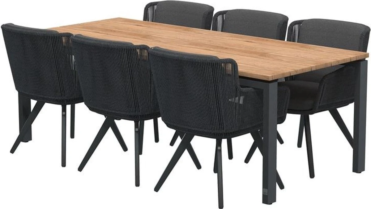 4 Seasons Outdoor 4SO Armstoel Flores Anthracite - 1 Stuk 1 4 Seasons Outdoor 4SO Armstoel Flores Anthracite - 1 Stuk