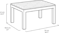 Keter Marie Hoek Loungeset Met Orlando Tafel - 6 Personen - Antraciet -Tuinwereld Verkoop 1200x678