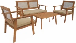 Tuinmeubelset 4 Zitplaatsen + 1 Salontafel L Alice's Garden -Tuinwereld Verkoop 1200x679 2