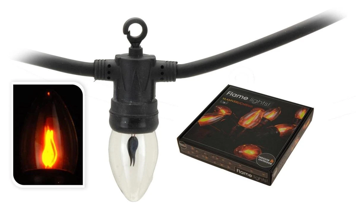 Merkloos Sprookjesverlichting 3,6 M Met 10 Bollen Warm Wit Vlameffect 1 Merkloos Sprookjesverlichting 3,6 M Met 10 Bollen Warm Wit Vlameffect