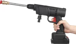 Merkloos Drillpro Elektrische Accu - Hogedrukreiniger - 30Bar - Multifunctioneel Mondstuk - Draagbaar Oplaadbaar Snoerloos - Zwart -Tuinwereld Verkoop 1200x691 1