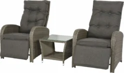 Loungeset Duoset Melia 2 Verstelbare Stoelen + Tafel - Balkonset -Tuinwereld Verkoop 1200x703