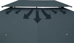 Casaria Paviljoen Topas 3x4m - UV-bescherming 50+ - Antraciet -Tuinwereld Verkoop 1200x711