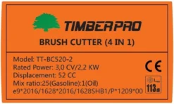 TIMBERPRO – 2in1 - Bosmaaier - Kantenmaaier - Benzine - 52 Cc - Draad En Mes - 3,0 PK -Tuinwereld Verkoop 1200x721 4
