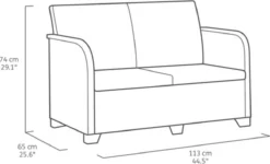 Keter Tuinbank 2-zits Rosalie Grafietkleurig -Tuinwereld Verkoop 1200x728