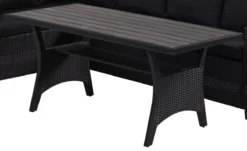 Rotan Loungeset Zwart 6 Pers Eettafel Kussens Weerbestendige Hoeklounge -Tuinwereld Verkoop 1200x736