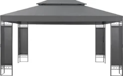 Paviljoen Lanciano Partytent 4x3x2,65 Cm Donkergrijs 10 Paviljoen Lanciano Partytent 4x3x2,65 Cm Donkergrijs -Tuinwereld Verkoop 1200x746 1