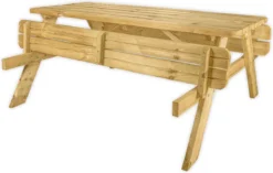 Goedkopepicknicktafels.nl | 180cm Lange Picknicktafel | Tuintafel 6 Persoons | De Luxe 180cm Lang | Geïmpregneerd Grenen Hout! -Tuinwereld Verkoop 1200x762