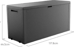 Keter Tuinkussen Opbergbox | 270 L | Tuinkussenbox | Tuinkast | Tuinbox -Tuinwereld Verkoop 1200x764 1