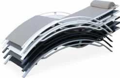 Alice's Garden Louisa Ligstoelen - Aluminium/Textileen - 1,67 M - Antraciet/Grijs -Tuinwereld Verkoop 1200x780