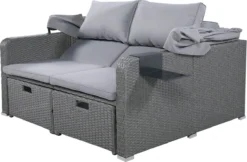 Polyrattan Patio Rieten Meubels Set Voor 2 Personen-Outdoor Rattan Sofa Set Met Intrekbare Luifel-lounge Bank-PE Rotan Loveseat Voor Achtertuin Veranda Tuin Zwembad Balkon-grijs 32 Polyrattan Patio Rieten Meubels Set Voor 2 Personen-Outdoor Rattan Sofa Set Met Intrekbare Luifel-lounge Bank-PE Rotan Loveseat Voor Achtertuin Veranda Tuin Zwembad Balkon-grijs -Tuinwereld Verkoop 1200x789