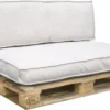 In The Mood Collection Mick Palletkussens - L120 X B80/40 X H12 Cm - Beige
