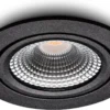 Ledisons LED Inbouwspots Zwart Met Driver - Dimbaar Kantelbaar IP54 3W 2700K Warm Wit Licht 240V 60 Stralingshoek >90 CRI Traploos Dimmen - Vivaro Zwart - Slechts 23MM Inbouwdiepte! 5 Jaar Garantie Energieverbruik: A++