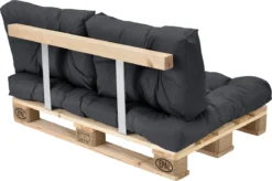 Merkloos En.casa Zitkussen Palletbank - 120 X 80 X 12 Cm - Donkergrijs -Tuinwereld Verkoop 1200x796 5