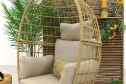 Lola Egg Relaxstoel - Natural Sand - Mand Stoel -Tuinwereld Verkoop 1200x800 80