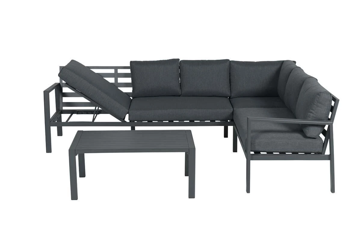 Garden Impressions Lexinton Loungeset - Verstelbaar - Aluminium - Zwart 6 Garden Impressions Lexinton Loungeset - Verstelbaar - Aluminium - Zwart - Afbeelding 6