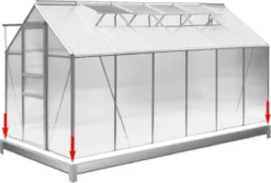 Deuba Broeikas Fundament Verzinkt - 380x190cm - Incl. Montagemateriaal -Tuinwereld Verkoop 1200x813 17