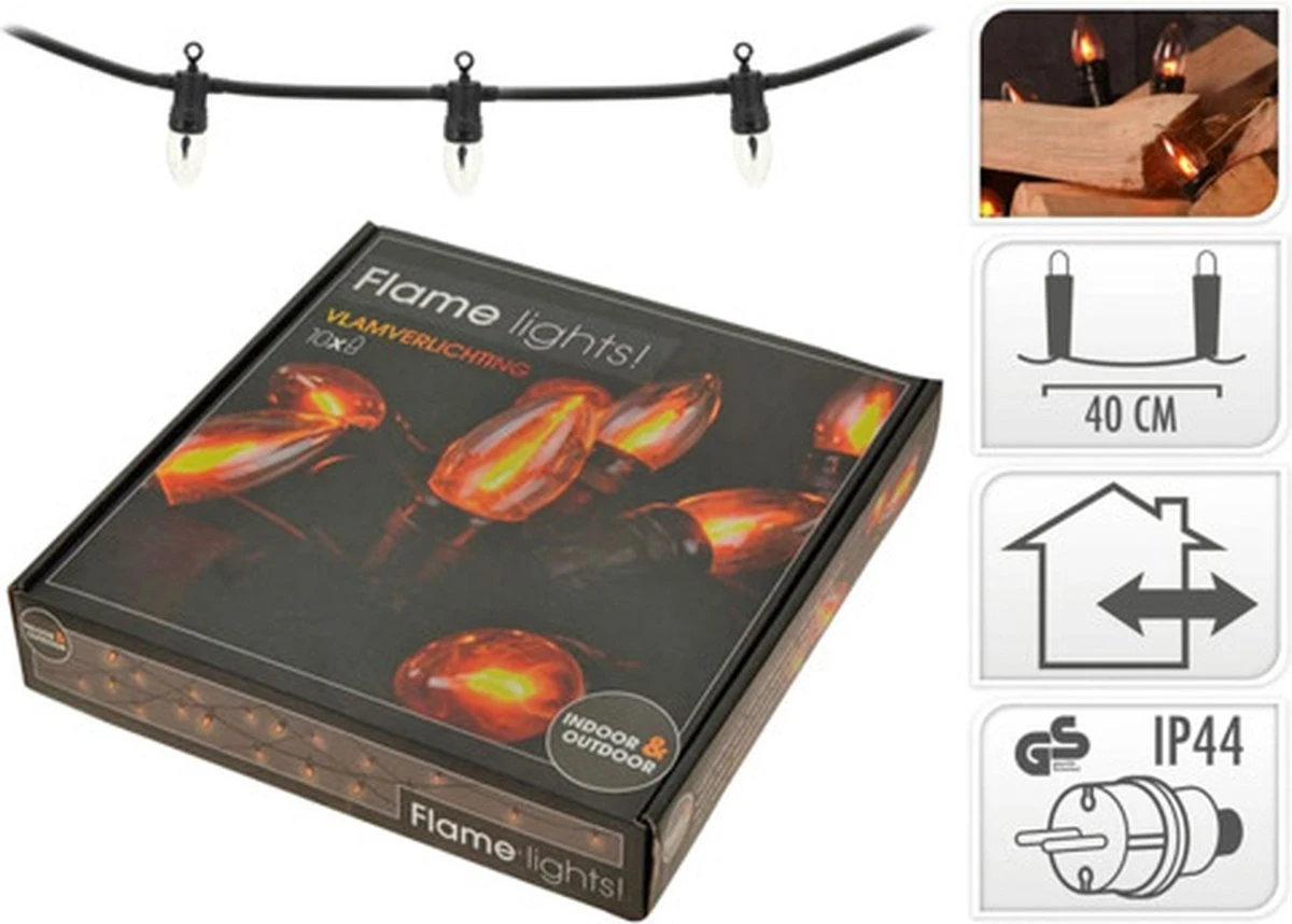 Merkloos Sprookjesverlichting 3,6 M Met 10 Bollen Warm Wit Vlameffect 14 Merkloos Sprookjesverlichting 3,6 M Met 10 Bollen Warm Wit Vlameffect - Afbeelding 14