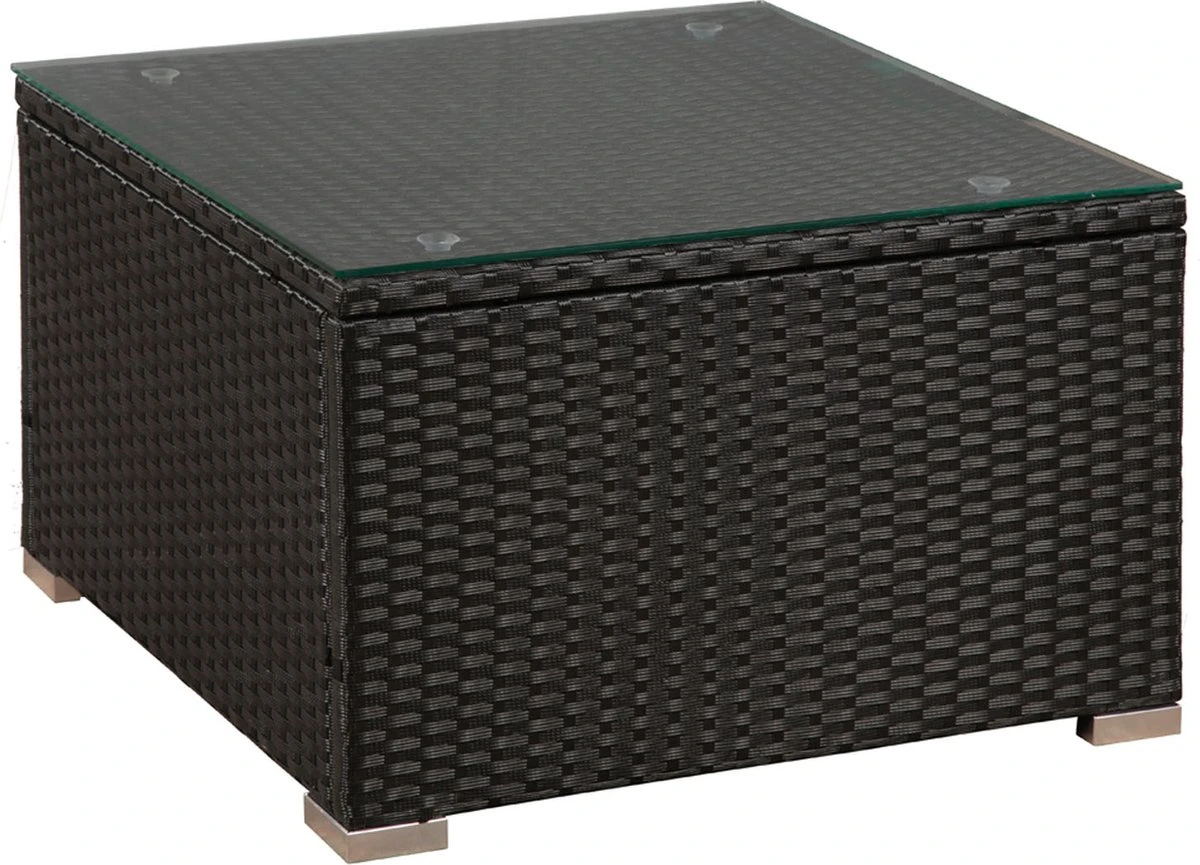 Polyrotan Loungeset Punta Cana L - Zwart 7 Polyrotan Loungeset Punta Cana L - Zwart - Afbeelding 7