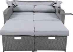 Polyrattan Patio Rieten Meubels Set Voor 2 Personen-Outdoor Rattan Sofa Set Met Intrekbare Luifel-lounge Bank-PE Rotan Loveseat Voor Achtertuin Veranda Tuin Zwembad Balkon-grijs 27 Polyrattan Patio Rieten Meubels Set Voor 2 Personen-Outdoor Rattan Sofa Set Met Intrekbare Luifel-lounge Bank-PE Rotan Loveseat Voor Achtertuin Veranda Tuin Zwembad Balkon-grijs -Tuinwereld Verkoop 1200x867