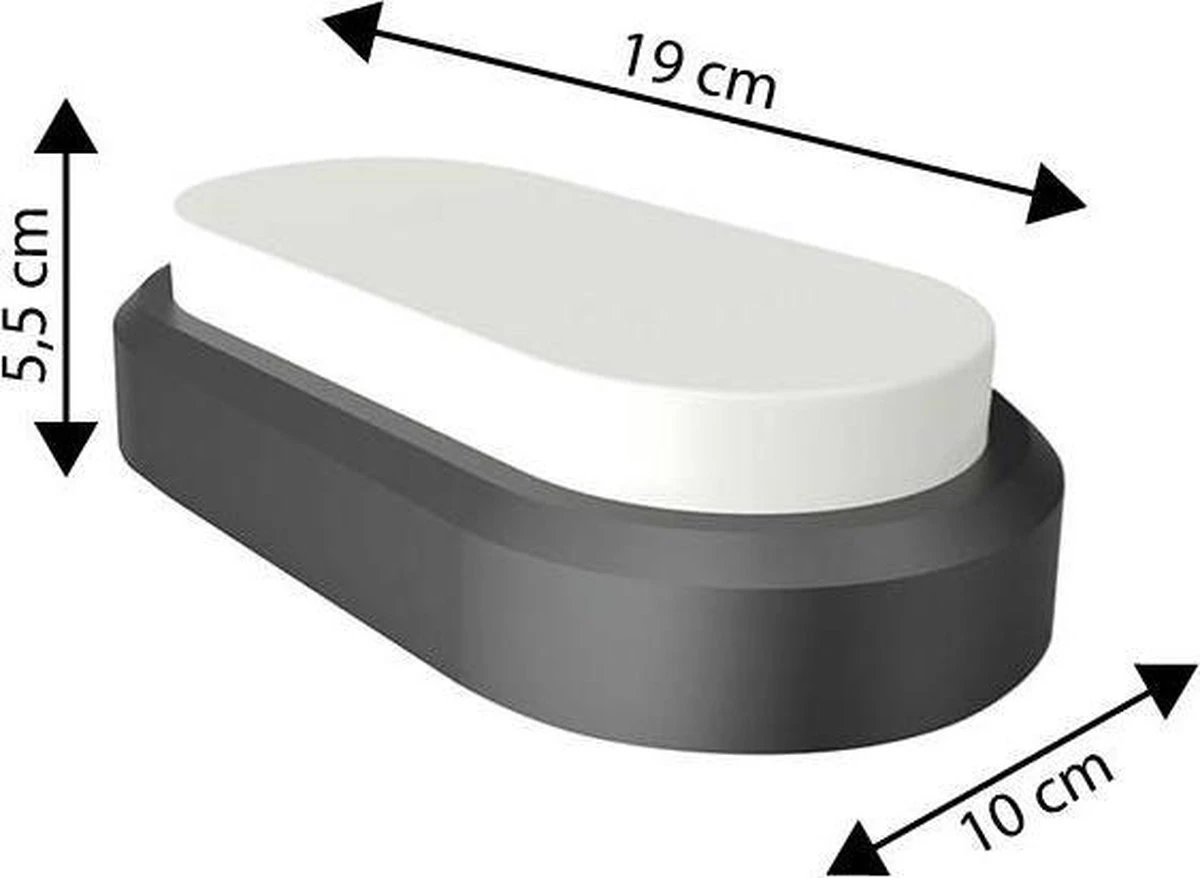 V-Tac Zwarte Ovale LED Plafondlamp Klein 18 V-Tac Zwarte Ovale LED Plafondlamp Klein - Afbeelding 18
