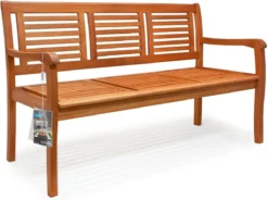 Casaria Tuinbank - FSC®-Gecertificeerd Eucalyptushout - 153cm Bruin -Tuinwereld Verkoop 1200x893 5