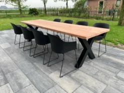 Tuintafel Douglas 300 Cm X 90 Cm | Stalen Poten | 8-10 Personen | DuuMaa -Tuinwereld Verkoop 1200x899 12