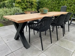Tuintafel Douglas 220 Cm X 90 Cm | Stalen Poten | + Montage | Duurzame Eettafel | Onderhoudsarm 6-8 Personen | Geschaafd Hout | DuuMaa -Tuinwereld Verkoop 1200x899 15
