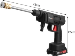 Merkloos Elektrische Accu-Hogedrukreiniger - 1.2mpa - Multifunctioneel Mondstuk - Draagbaar Oplaadbaar Snoerloos - Reinigingsspuitpistool - Met Rijke Accessoires - Voor Auto, Tuin, Terras, Raam - Zwart -Tuinwereld Verkoop 1200x899 22