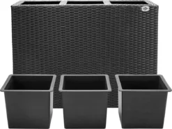 Casaria Staande Plantenbak – Met Waterafvoer 83x30,5x60cm - Zwart -Tuinwereld Verkoop 1200x900 101