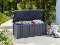 Keter Rockwood Opbergbox - 570L - 155x72.4x64.4cm - Grafiet -Tuinwereld Verkoop 1200x900 14