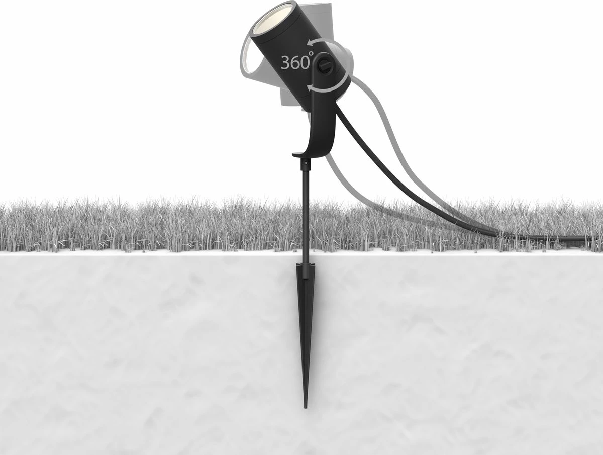 Philips Hue Lily Tuinspot Starterspakket Met Hue Bridge - Prikspot White And Color Ambiance - Prikspots Voor Buiten - Tuinverlichting - 3 Spots - Zwart 18 Philips Hue Lily Tuinspot Starterspakket Met Hue Bridge - Prikspot White And Color Ambiance - Prikspots Voor Buiten - Tuinverlichting - 3 Spots - Zwart - Afbeelding 18