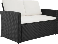 Tectake - Wicker Zitgroep Tuinset Lucca - Zwart - 404131 -Tuinwereld Verkoop 1200x908 3