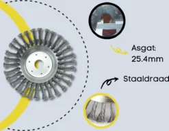 Merkloos Onkruidborstel Voor Bosmaaier | 200mm 20 Cm Staalborstel Nieuw | Universele Onkruidborstel 200 Mm - Onkruidverwijderaar - Voegenborstel - Grastrimmer -Tuinwereld Verkoop 1200x928 4