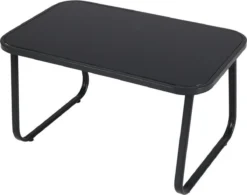 Tuin Meubelen Loungeset - 4 Persoons - Tuinset - Comfort - Zwart - Tafel Glazen Blad - Stoelen - Sofa - Bank - 4-delig -Tuinwereld Verkoop 1200x947