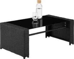 Tectake - Wicker Zitgroep Tuinset Lucca - Zwart - 404131 -Tuinwereld Verkoop 1200x952